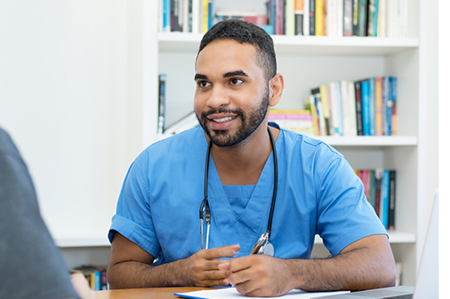 doctor talking to patient