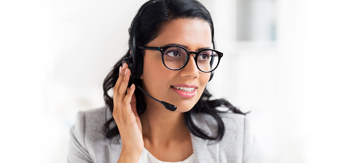 lady talking on headset