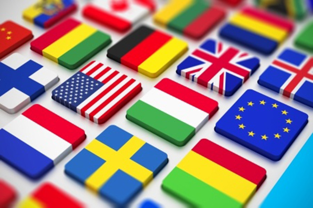 Image of many national flags in small squares